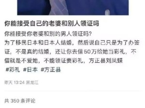 “你能接受自己的老婆和别人领证吗？”托妻献子？